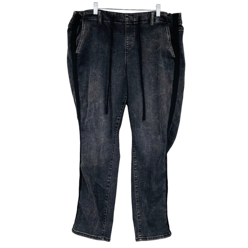 Torrid Women's Pull‎ On Boyfriend Straight Super Soft Mid Rise Jeans 2X Charcoal